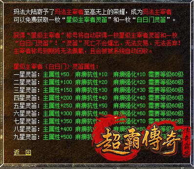 主宰者特权升级,白日门灵笛降临！